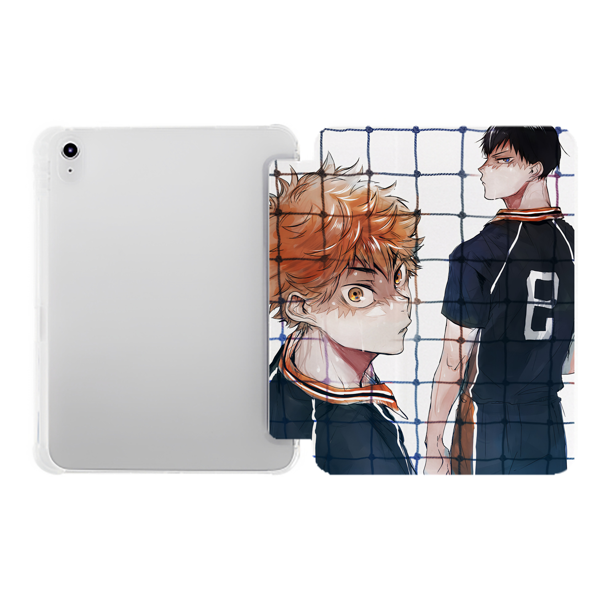 （画像用） ハイキュー!! Haikyu!! IPad ケース ペン収納付き 三つ折りスタンド PUレザー×シリコン 対応機種9.5/10.5/10.9インチ